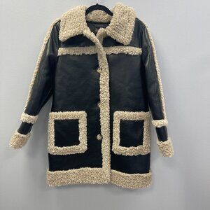 Badgely Mischka Rakel Faux Shearling Jacket - Small - NWT